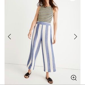 ❌Sold —Madewell Blue and White Striped Wide Leg Pants
